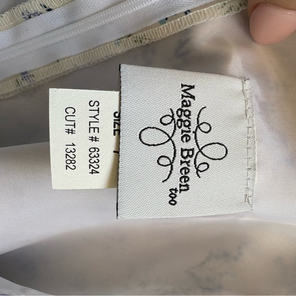 Maggie Breen Girls spring  summer dress white lavender floral sz 7 100% cotton - Picture 4 of 6